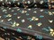 1 Yard Orange Blue Floral Embroidered Black Mesh Lace for Gowns Dresses Decor 50/54 Inch